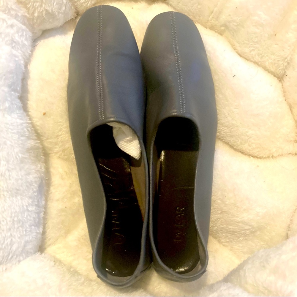 By FAR Petra Gray Smooth Leather Flats Size 9/39 - Picture 4 of 5